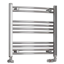 Eastbrook Wendover 600 x 600mm Chrome Curved Towel Radiator