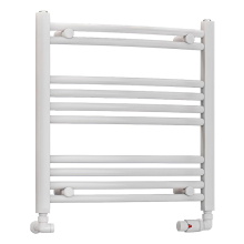 Eastbrook Wendover 600 x 600mm White Curved Towel Radiator