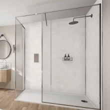 Light Stone Wetwall Mermaid Plywood Bathroom Wall Boards