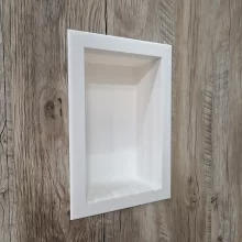 Elements Recessed Shower Niche Brushed Brass 320 x 320 x 120mm