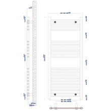 Eastbrook Wingrave 1600 x 600 Curved Chrome Towel Radiator