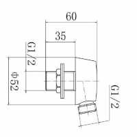 Niagara Square Shower Outlet - Brushed Brass