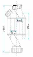 WTTP40 Telescopic 'P' Trap - 1 1/2" / 40mm - Viva Sanitary