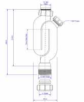 Abacus Professional Designer Bottle Trap And Isolation Valve Kit - Brushed Nickel