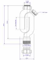 Abacus Professional Designer Bottle Trap And Isolation Valve Kit - Matt Anthracite