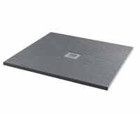 MX Group Minerals Ash Grey Slate Effect Square Shower Tray - 1000 x 1000mm