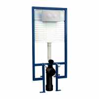 Nuie Wall Hung Toilet Fixing Frame With Round Flush Button 