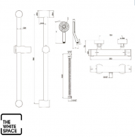 Scudo Messi Cool Touch Bar Valve Twin Head Shower Set