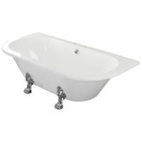 Burlington Hampton - Traditional Freestanding Shower Bath - 1700mm - Left Hand