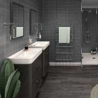 Durapanel Nero Graphite 1200mm S/E Bathroom Wall Panel By JayLux
