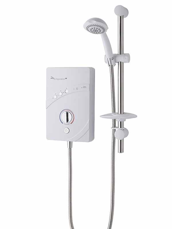 MX Inspiration QI Electric Shower - White & Chrome - 10.5kW - GCL