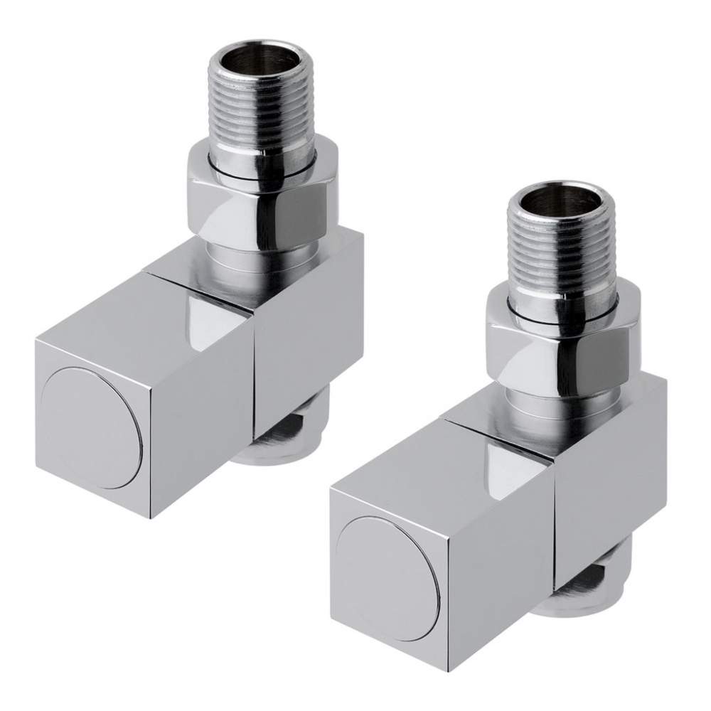 Eastbrook Straight Chrome Square Radiator Valves