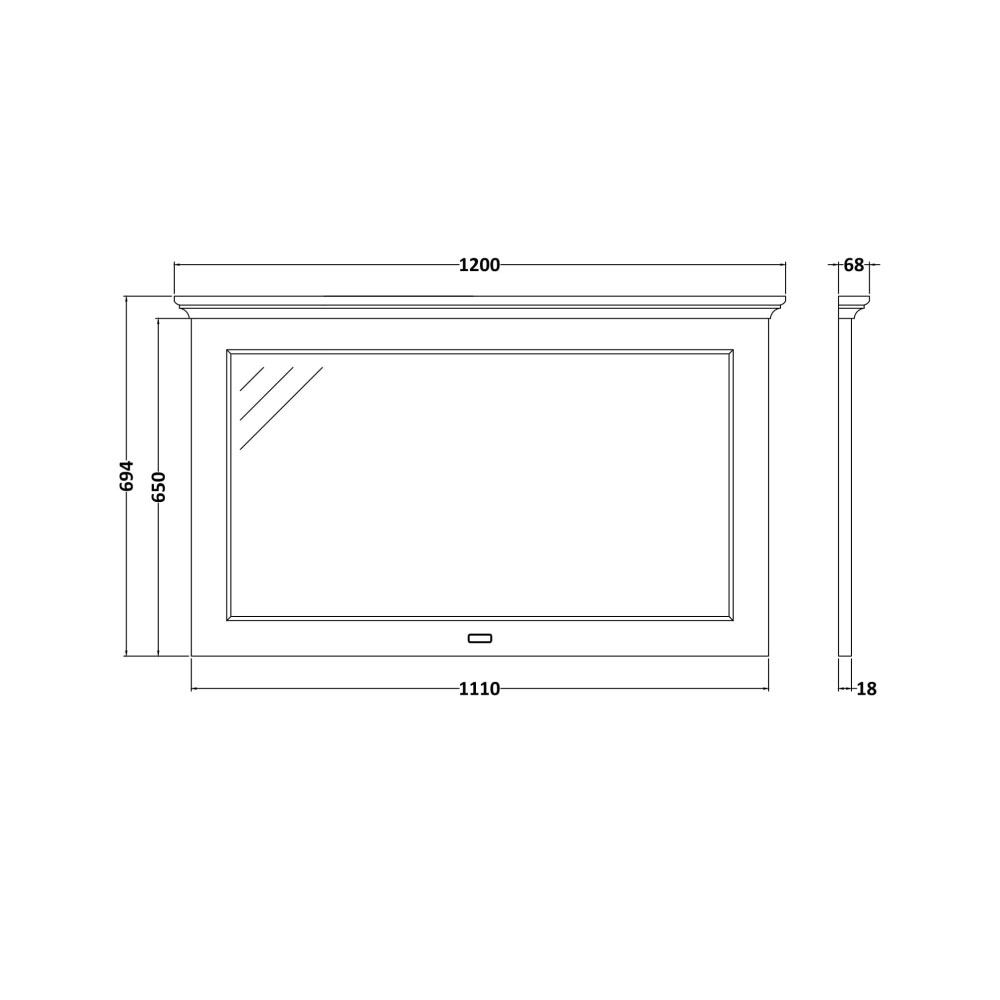 Bayswater Stiffkey Blue 1200mm Flat Bathroom Wall Mirror BAYF188 bayswater-stiffkey-blue-1200mm-flat-bathroom-wall-mirror-bayf188