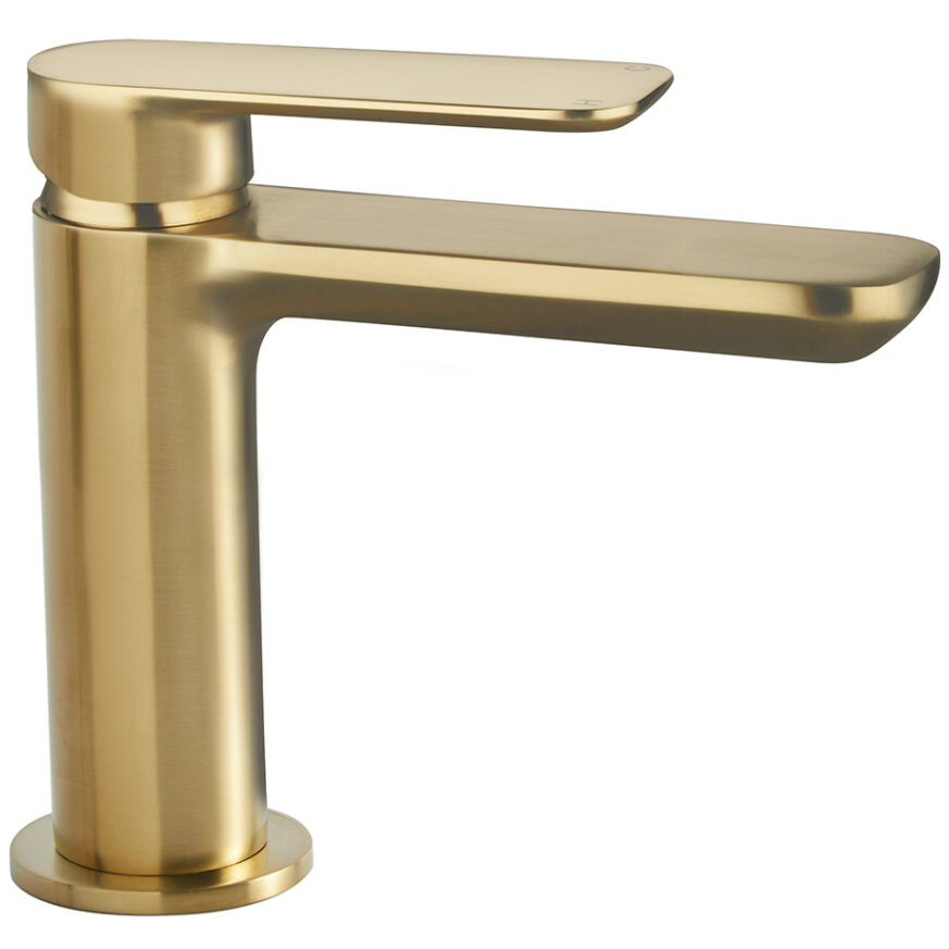 HighLife Bathrooms Rona Brushed Brass Basin Mixer Tap and Waste - CLEARANCE