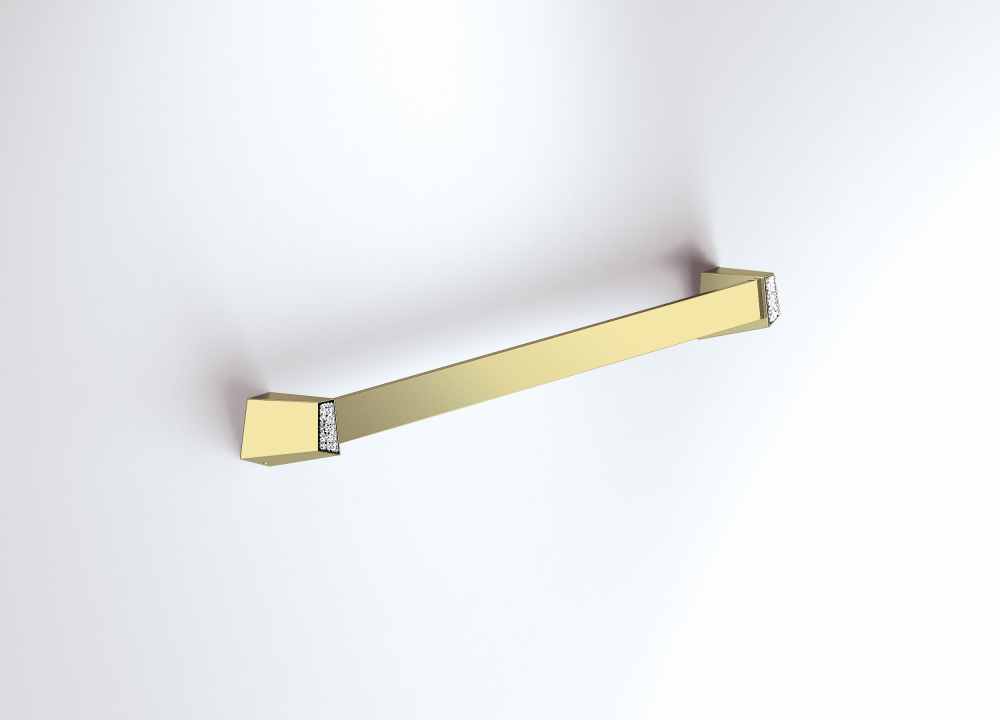 S8 Swarovski - 490mm Towel Rail - Gold - Bathroom Origins
