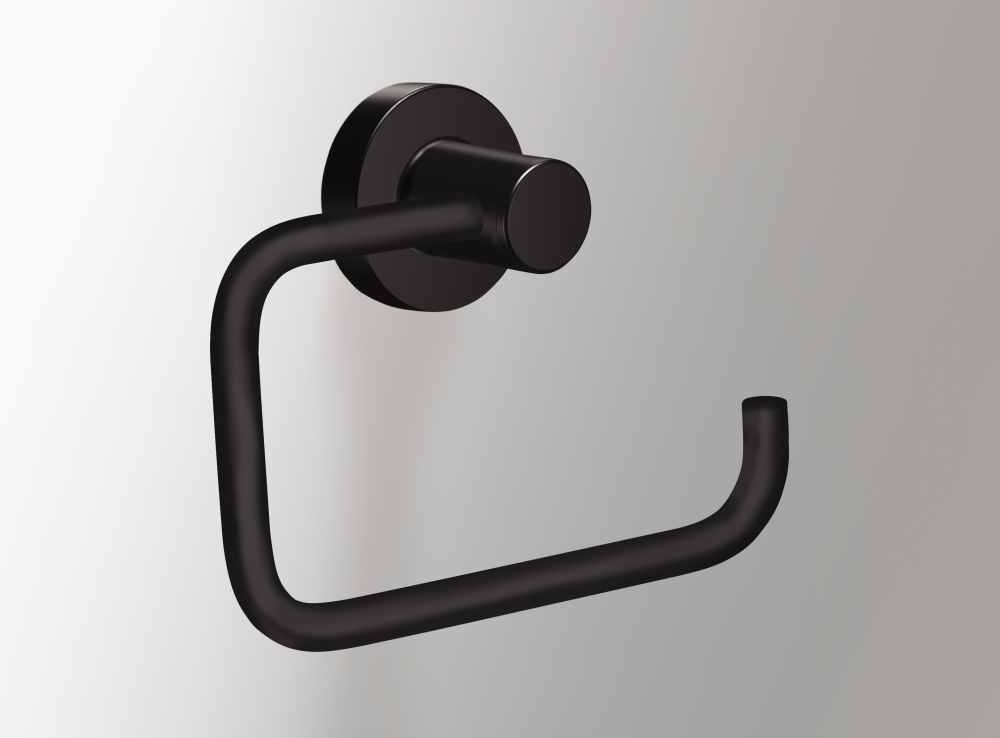 Tecno Project Black Open Toilet Roll Holder