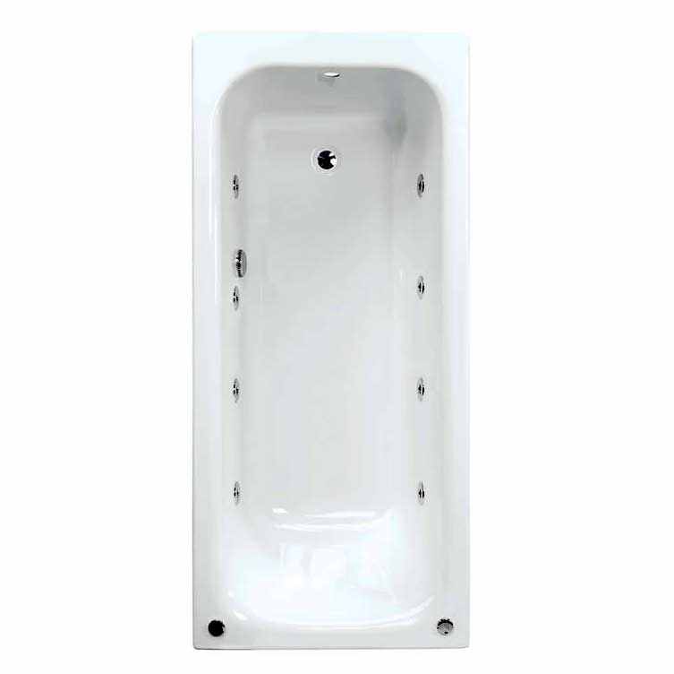 Carron Britannia Classic Super Deep - Whirlpool Bath - Carronite - 1700 x 750