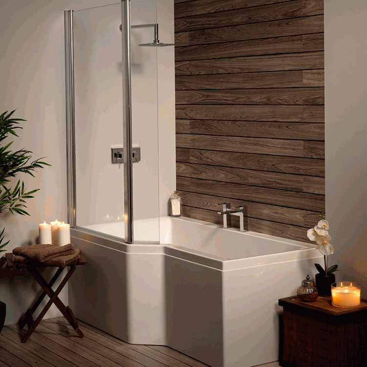 Carron Urban Edge Shower Bath - 5mm - 1675 x 850 - 700mm