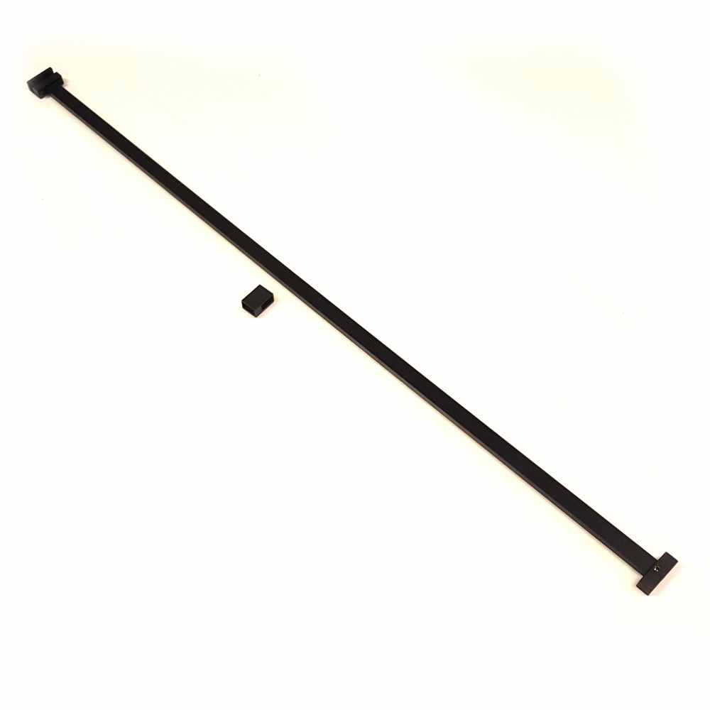 Black Square Wetroom Glass Support Arm - 10mm Glass - AquaShowers