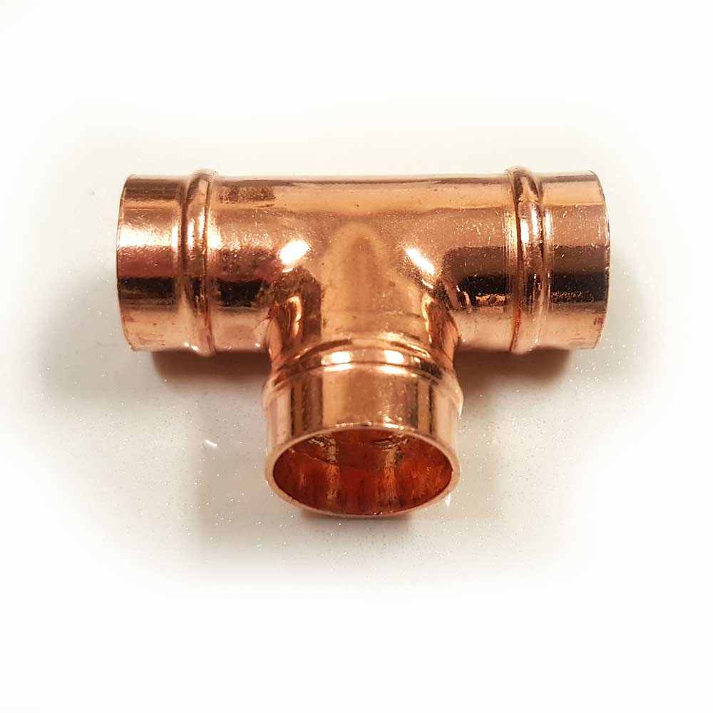 Copper Solder Ring 22mm Equal Tees