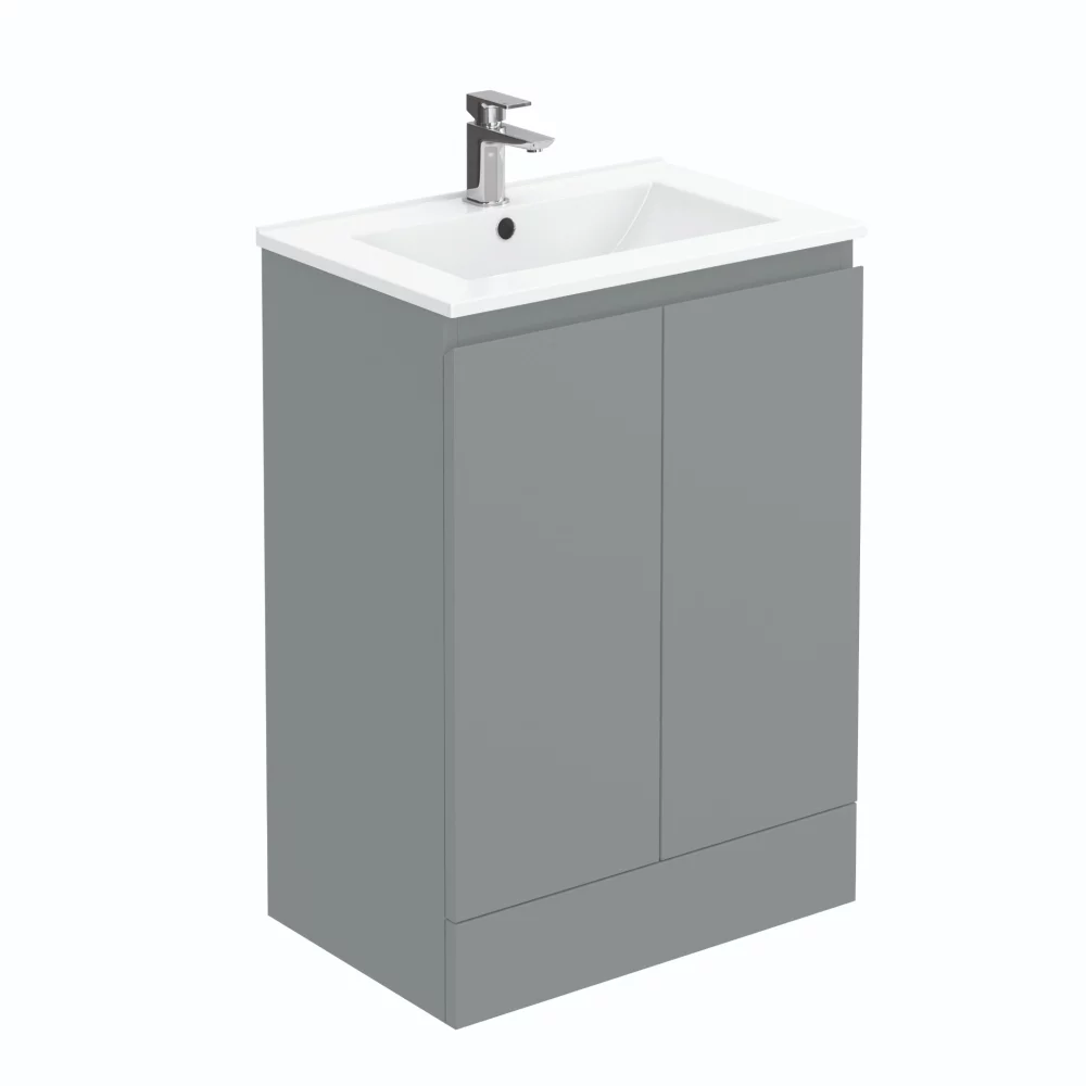 Halite 600mm Matt Grey Waterproof Vanity Unit with Basin