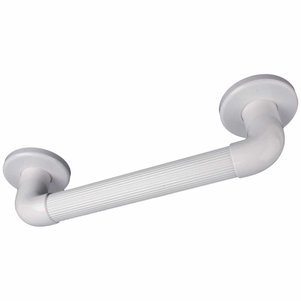 White Fluted Grab Rail 24inch / 600mm - ABS- Euroshowers
