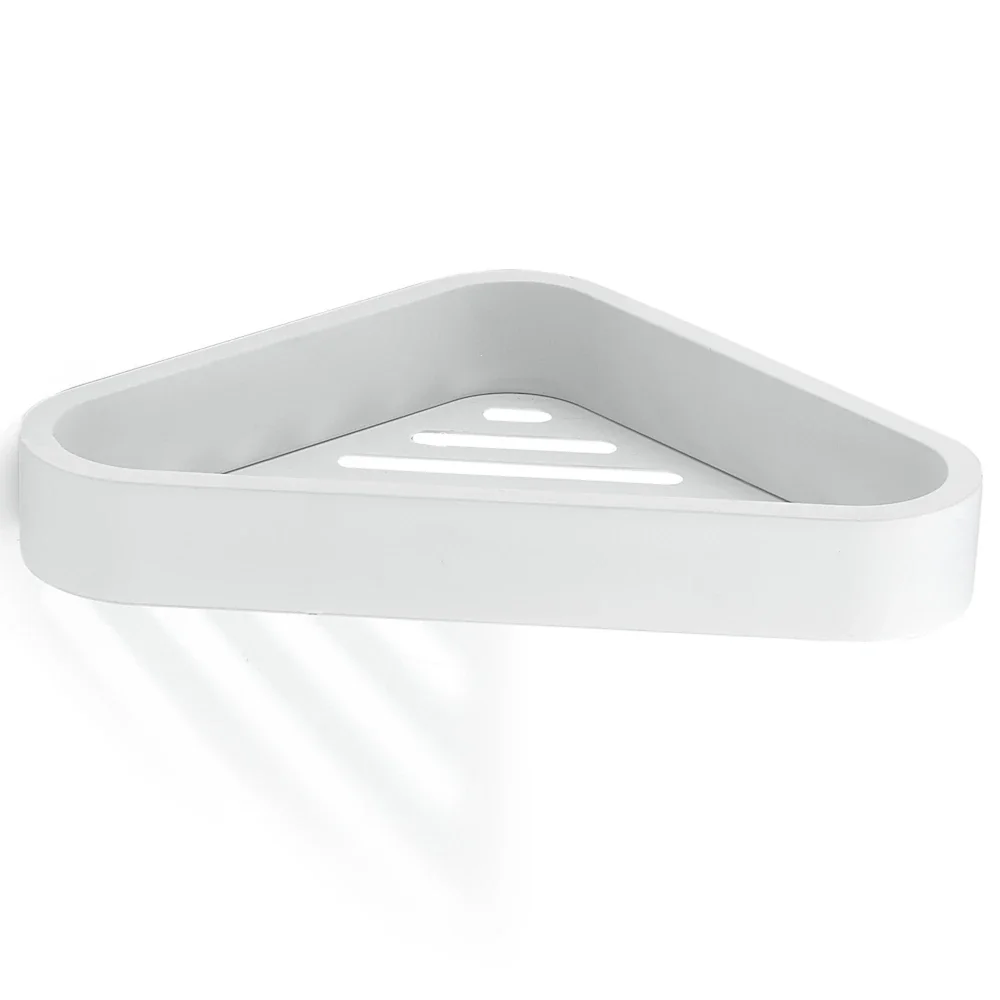 Origins Living Outline Matt White Corner Shower Basket