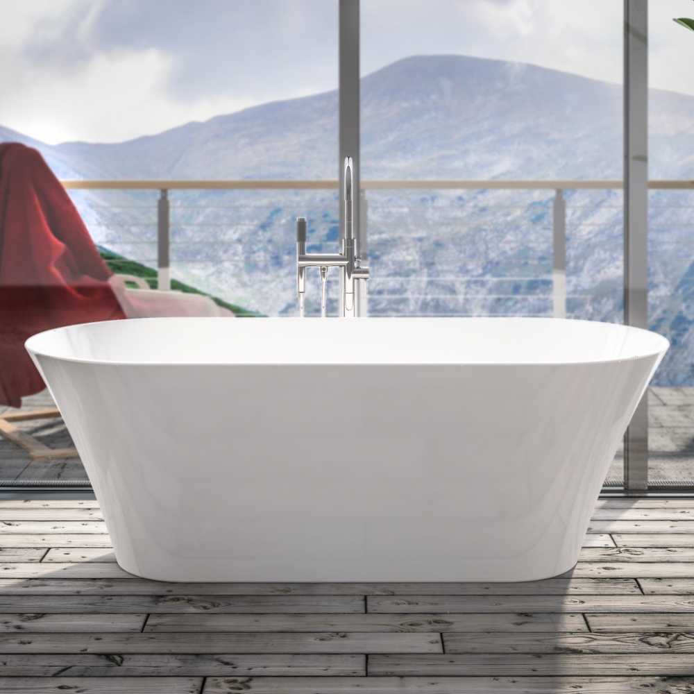 Beaufort Charlton 1650 White Freestanding Bath