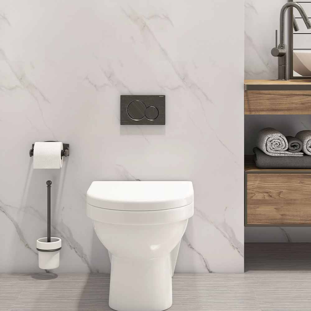 Neptune 250 Matt Carrara Marble PVC Cladding - 4 Pack of 250 x 2600mm Panels