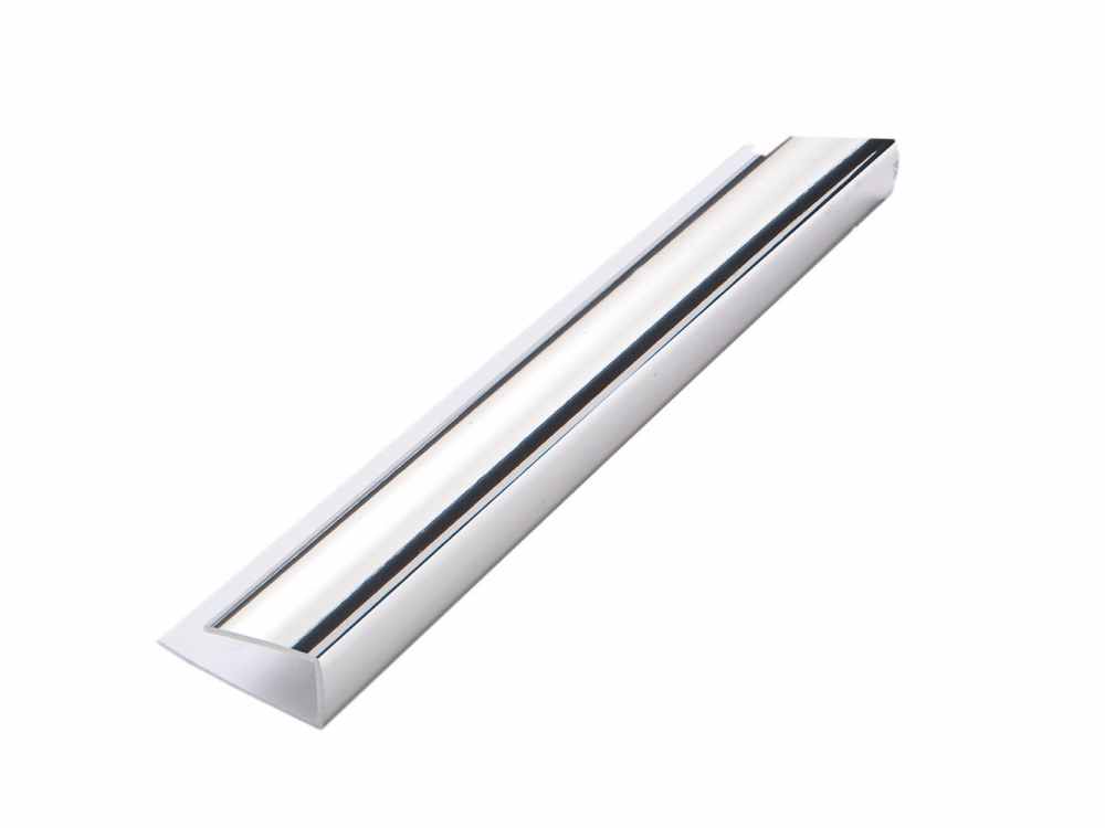 End Cap / Edge Trim - 7/8mm Panels - Silver/Chrome - 2.7m - Neptune