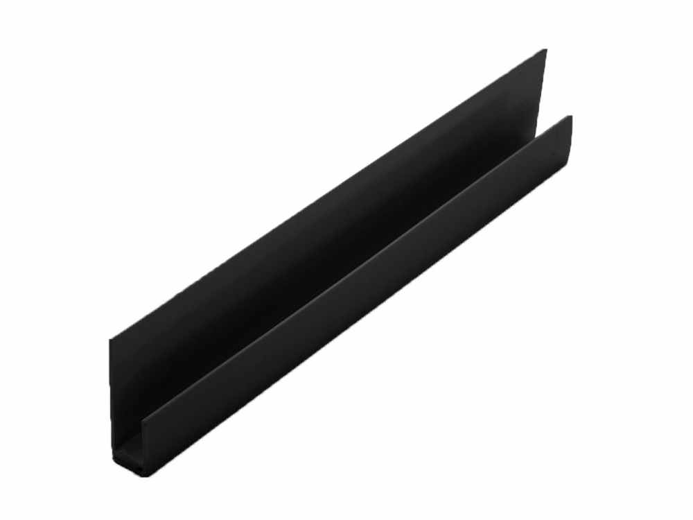 End Cap / Edge Trim - Two Part - 8-10mm Panels - Black - 2.7m - Neptune