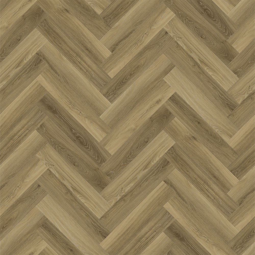 Clever Click Wichita Beech Herringbone Rigid SPC Flooring - 1.56m2 Per Pack