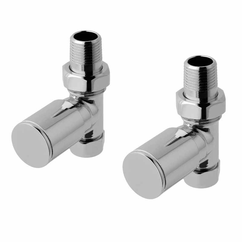 Eastbrook Straight Chrome Radiator Valves - Pair 