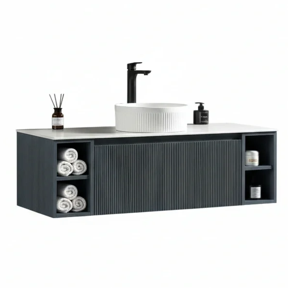 Flauto Country Midnight Shadow 1200mm Wall Hung Vanity Unit & Countertop