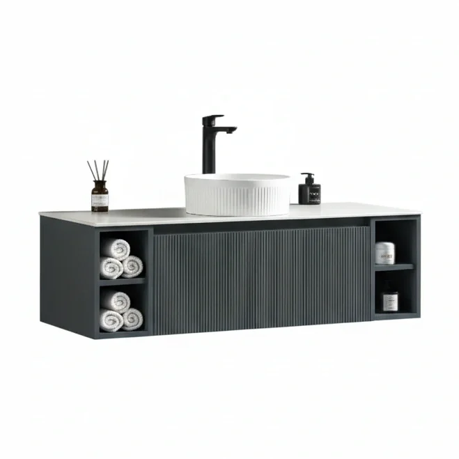 Flauto Country Smoked Sage 1200mm Wall Hung Vanity Unit & Countertop