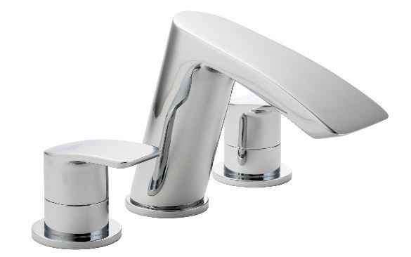 Francis Pegler Waterfall 3 Hole Bath Filler Tap 