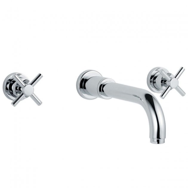 Xia Three Hole Wall Mounted Basin Mixer Tap - Francis Pegler