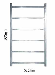 900 x 520mm Sussex Brunswick Stainless Steel Towel Rail - JIS Europe