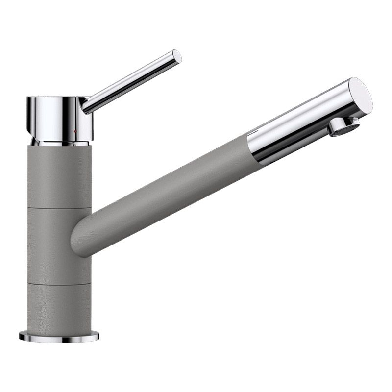 Blanco Kano Silgranit-Look Dual Finish Kitchen Tap - Alumetallic/Chrome - 525029
