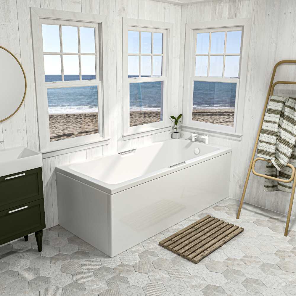 Beaufort Portland 1700 x 700 Single Ended Bath with Grips