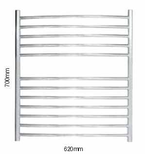 700 x 520mm Sussex Camber Stainless Steel Towel Rail - JIS Europe