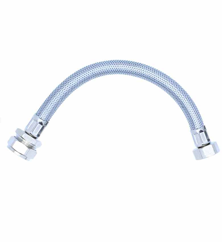 3/4" x 22mm - 300mm - Braided Flexi Hose - Viva Sanitary