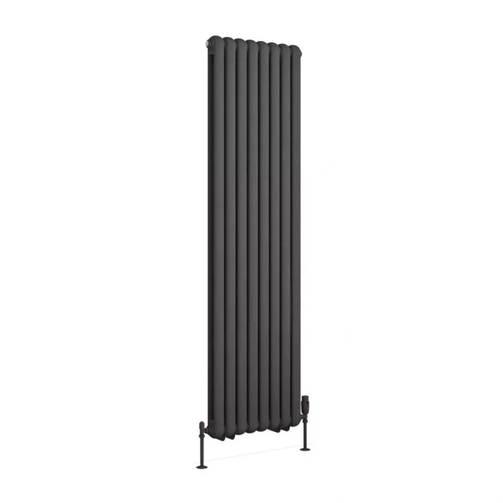 Eastbrook Rubano 1800 x 503mm Matt Anthracite Vertical Column Designer Radiator