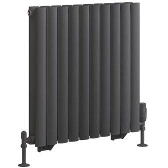 Tunstall Double 600 x 589 Radiator Matt Anthracite