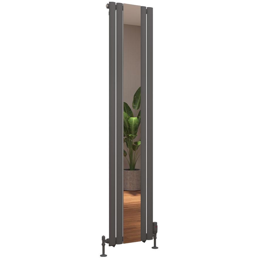 Tunstall Mirror 1800 x 380 Radiator Matt Anthracite