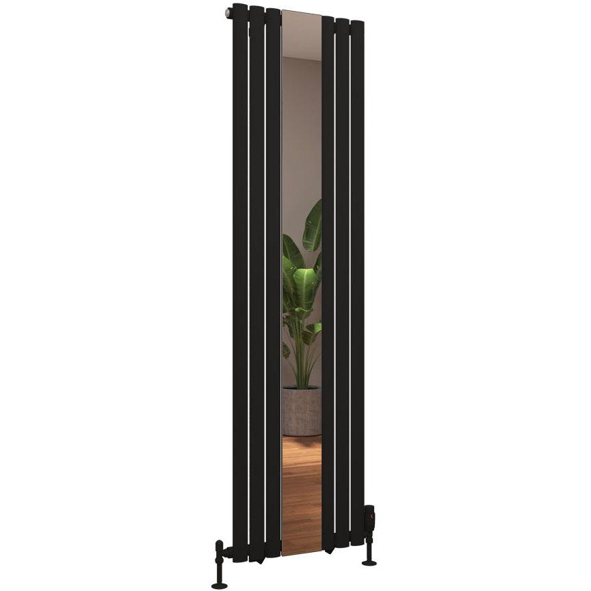 Tunstall Mirror 1800 x 500 Radiator Matt Black