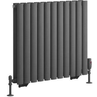 Tunstall Double 600 x 648 Radiator Matt Anthracite