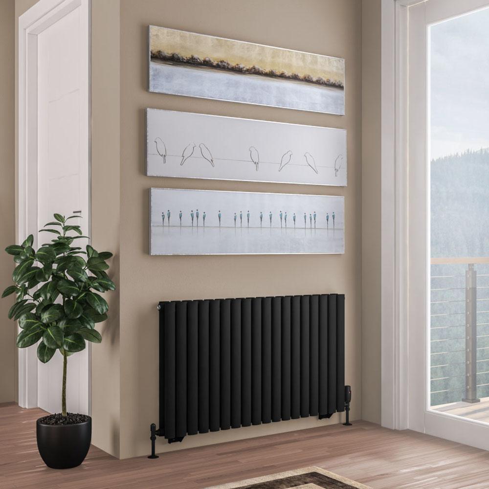 Euston Radiator Tunstall Double 600 x 1061 Radiator Matt Black - 81.0207 | Rubberduck ...