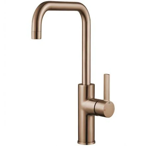 Jeroni Horizontal Single Lever Antique Brass Kitchen Mixer Tap - CLEARANCE