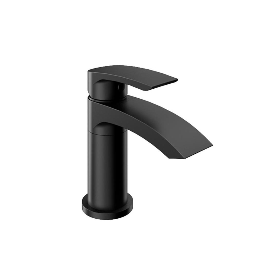 Eastbrook Alveston Black Swivel Basin Tap with Waste